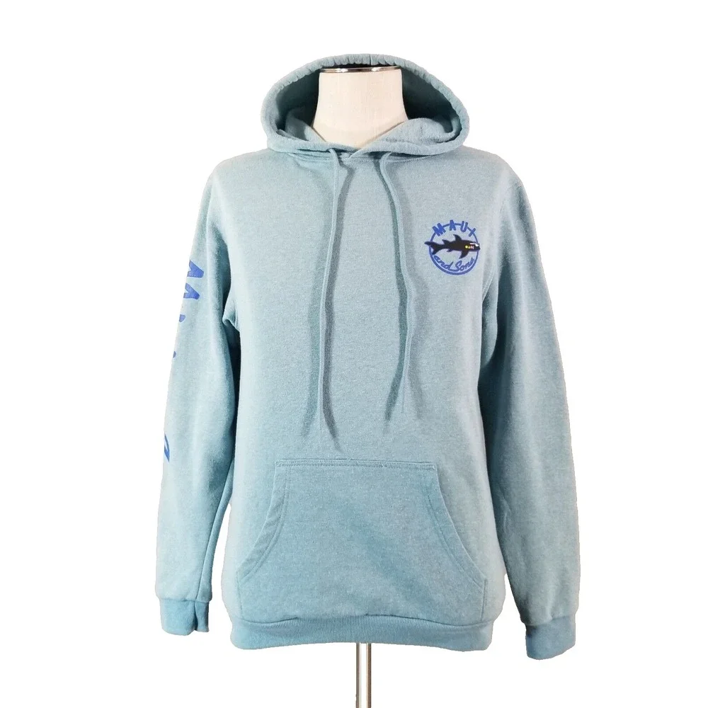 Maui and Sons hoodie sweatshirt sweater men's medium blue pullover